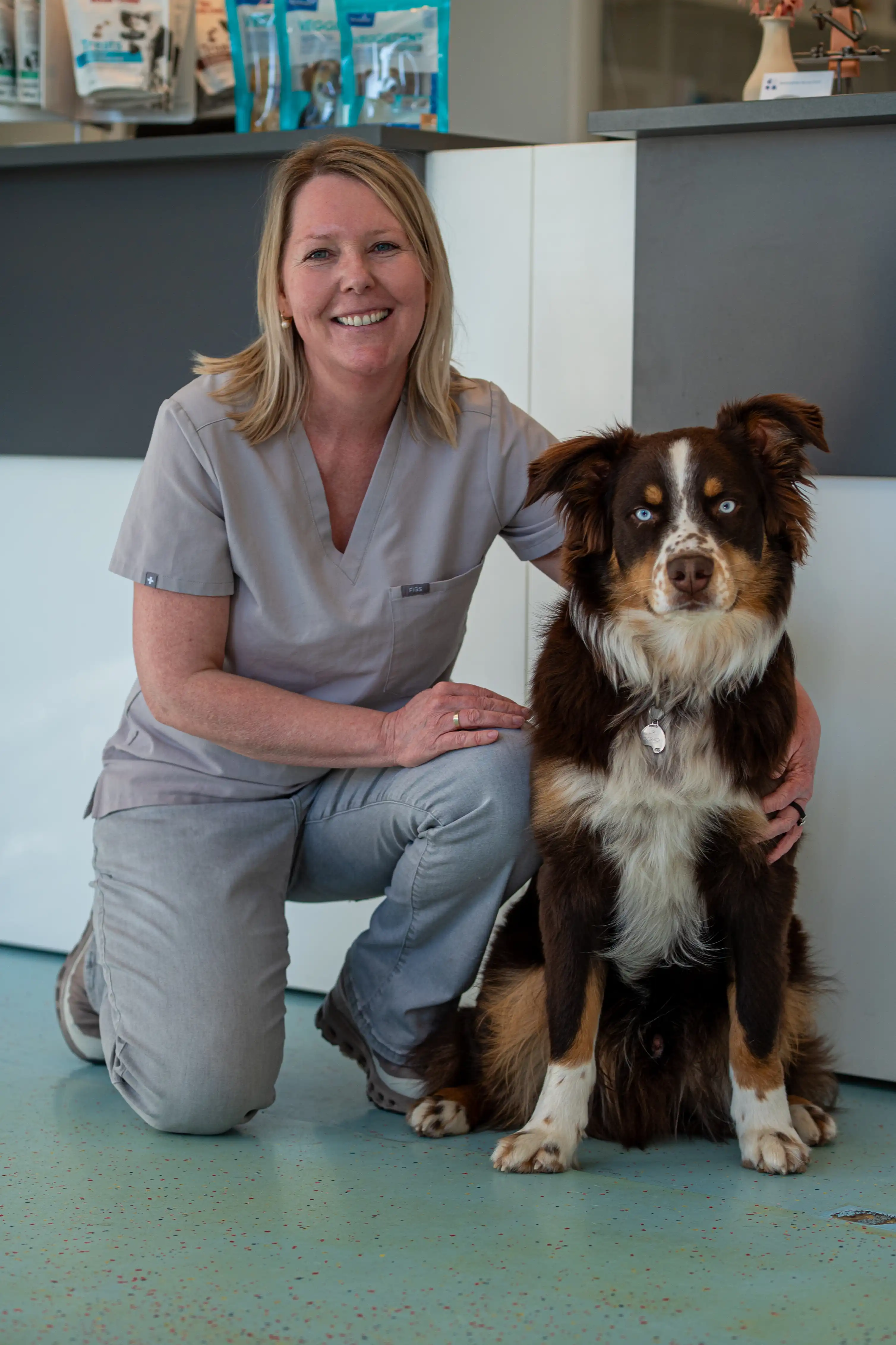 Simone met hond